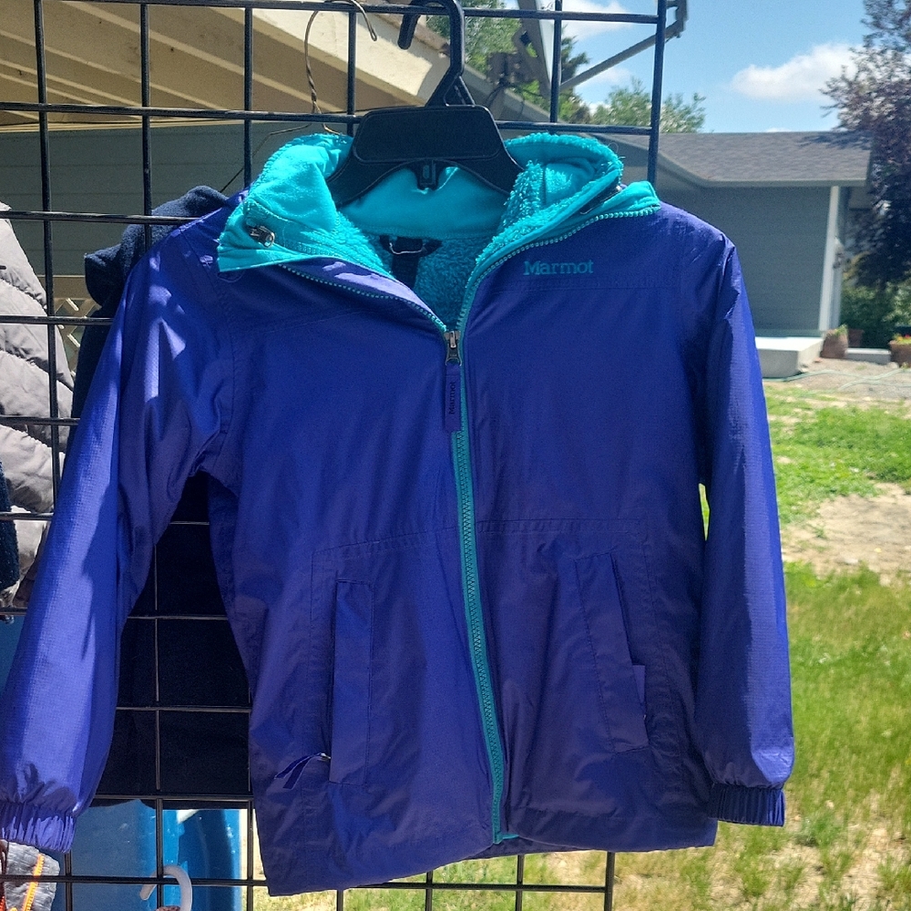 Marmot Vibrant Purple Jacket with Teal Highlights
